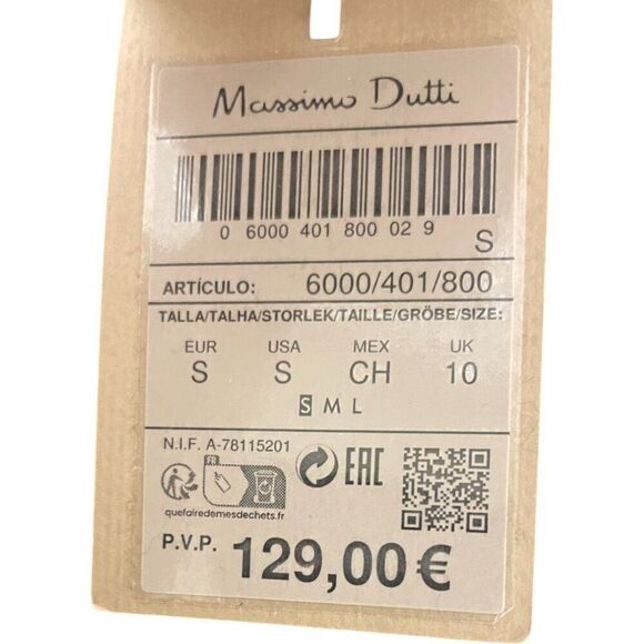 Massimo Dutti Womens Sweater Cardigan Blazer Small S Black Knit 6000/401 NWT - Picture 5 of 10